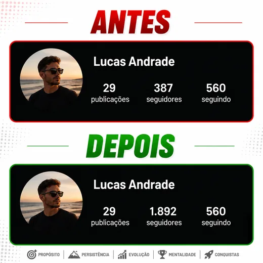 Antes e depois de cliente 1