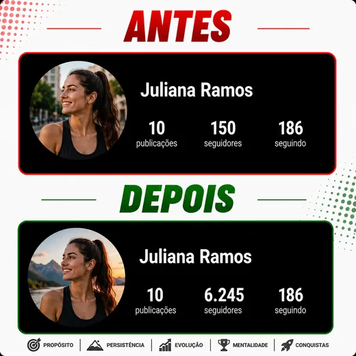 Antes e depois de cliente 3