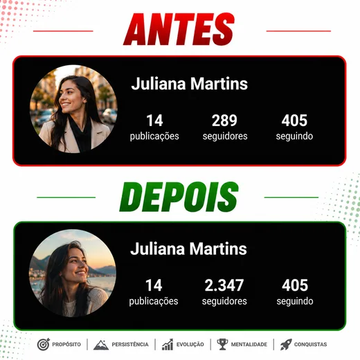 Antes e depois de cliente 4